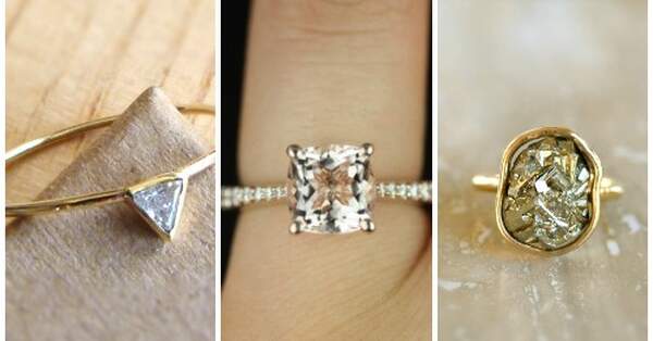 Pyrite Engagement Set--Pyrite Bridal Set~Alternative Diamond~Alternative Engagement Ring~Fool/'s Gold Ring~Full Cut Pyrite Ring~Unique Ring