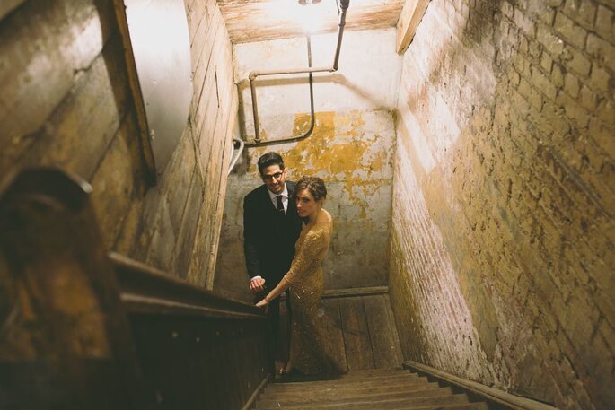 A Rustic Vintage Wedding In An Urban Loft Maya Uri Say I Do In New York